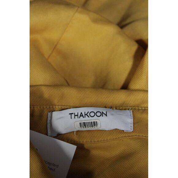 Thakoon Collective Womens Yellow Tie Waist Shirtdress Yellow Size 10 15806217 - Picture 5 of 5